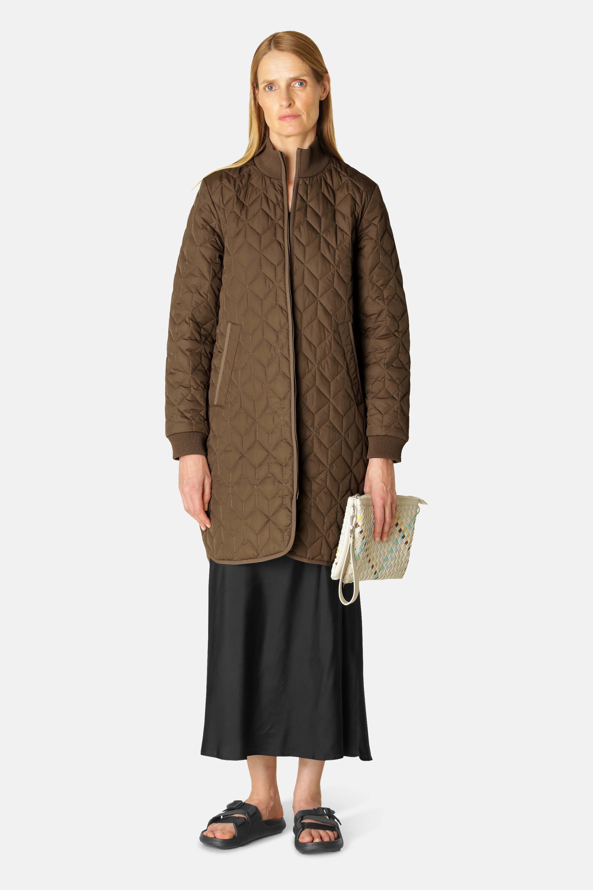 Lang Quiltet Jakke - Cub Brown